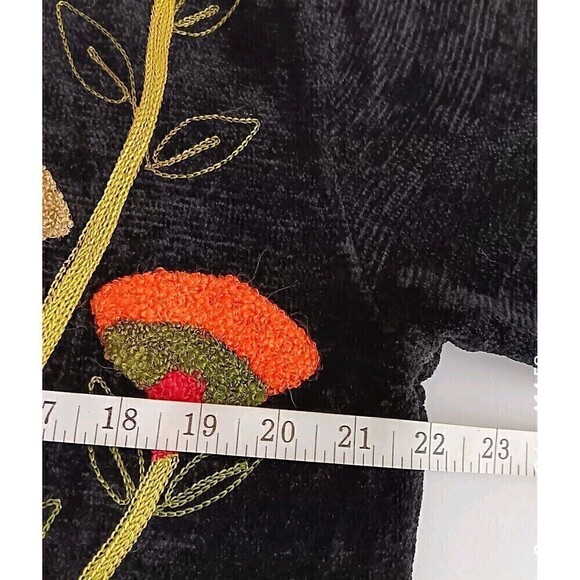 VTG LIFE STYLE Women's Black/Multicolor Button-Up Jacket Size S 1990s - Picture 7 of 9